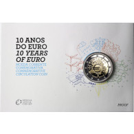 Sammlermünze 2 Euro Gedenkmünzen 2 Euro Sondermünzen 2 Euro Münzen Portugal 2 Euro 2012 PP " 10 Jahre Euro- Bargeld " im Blister