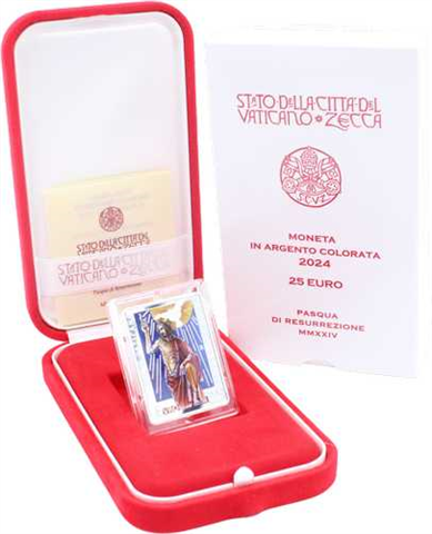 Vatikan-25Euro-2024-AGPP-AuferstehungChristi-Etui