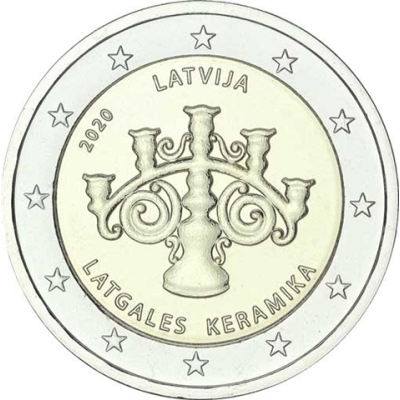 Lettland-2-Euro-2020-Lettgallische-Keramik-I