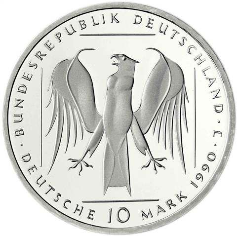 Deutschland 10 DM Silber 1990 Stgl. 800 Jahre Deutscher Orden I