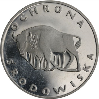Polen-100 Zlotych-1977-AGpp-Wisent-RS
