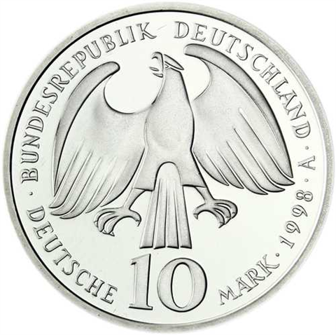 Deutschland 10 DM Silber 1998 Stgl. s Westfälischen Frieden II (1)