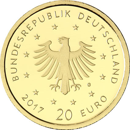 20 Euromünzen  Gold 2017 Pirol Heimische Vögel  2. Ausgabe aus Deutschland 