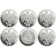 Deutschland-5x10DM-2001-AgPP-Bundesverfassungsgericht-ADFGJ
