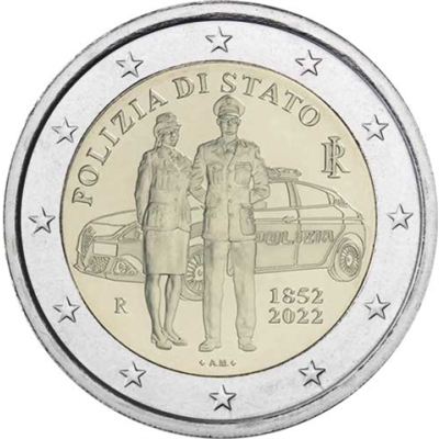 Italien-2Euro-2022-Staatspolizei-RS