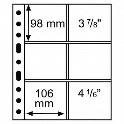 Leuchtturm 316604 -  GRANDE Hüllen  3/2C  5er Pack  Klar 