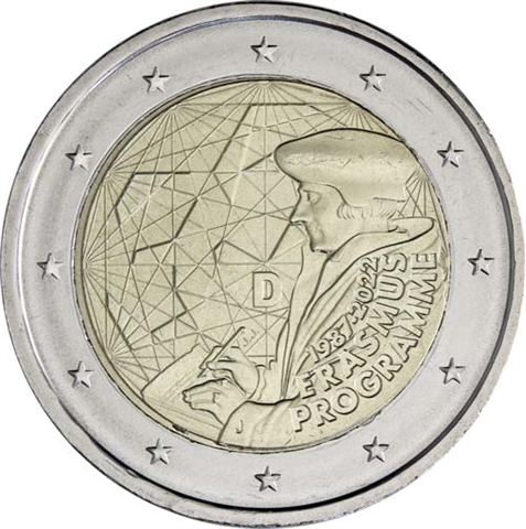 Deutschland-2Euro-2022-bfr-Mzz-J-Erasmus-RS