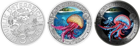 Österreich-12x3 Euro-2022-2025-Meereswelten-Set BuchI