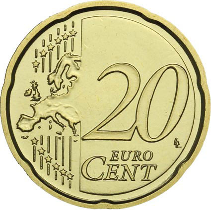 Deutschland 20 Euro-Cent 2016 Kursmünze mit Eichenzweig