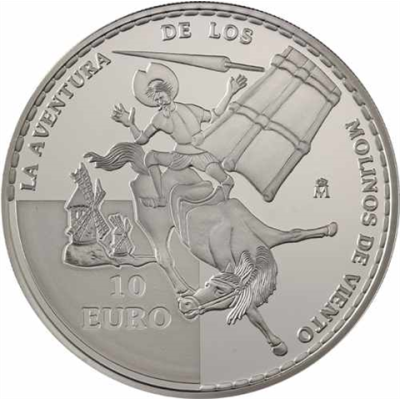 Spanien 10 Euro 2005 PP Don Quichote-Windmühlen-I