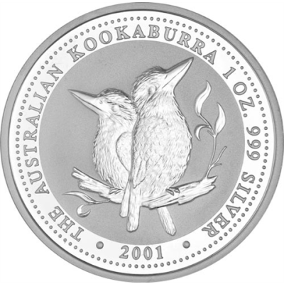 Australien-1-Unze-Silber-2001---1-Dollar-Kookaburra-RS