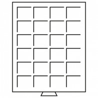 Zubehoer Muenzbox 307311 -   eckige Einteilungen rauchfarbend