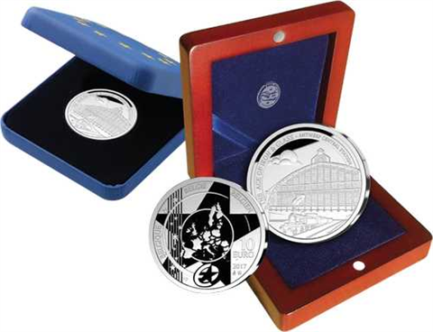 Belgien 10 Euro Zentralbahnhof Antwerpen Silber PP 2017 I