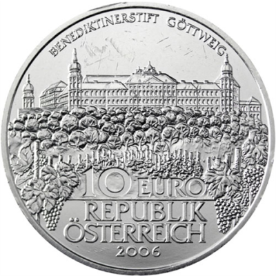 Österreich-10-Euro-2006-Silber-bfr-Göttweig-RS