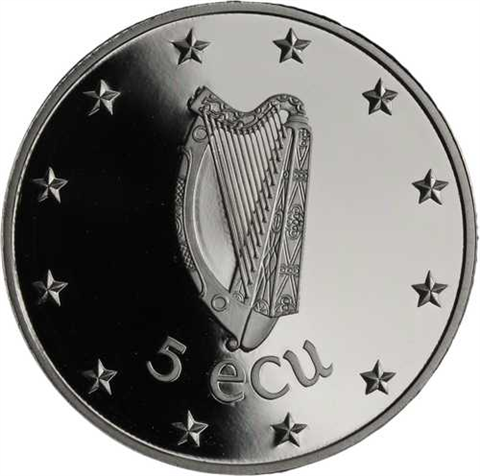Irland-5Ecu-1990-AGpp-Hirsch-RS