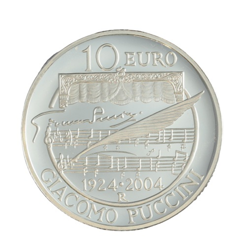 Italien-5u10Euro-2004-AGPP-Puccini-Etui