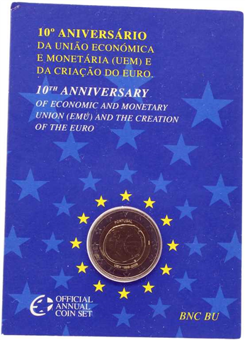 Portugal-2Euro-2009-stgl-Währungsunion-Coincard-RS-shop