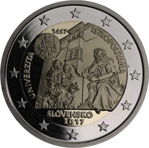 Slowakei-2 Euro-2017-PP-UNI Istropolitana-Etui