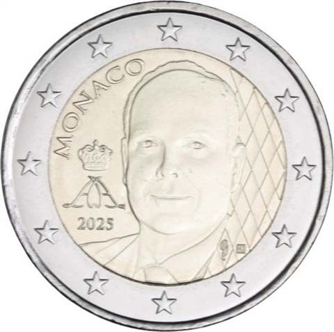 Monaco-2 Euro-2025-bfr-Kursmünze-RS
