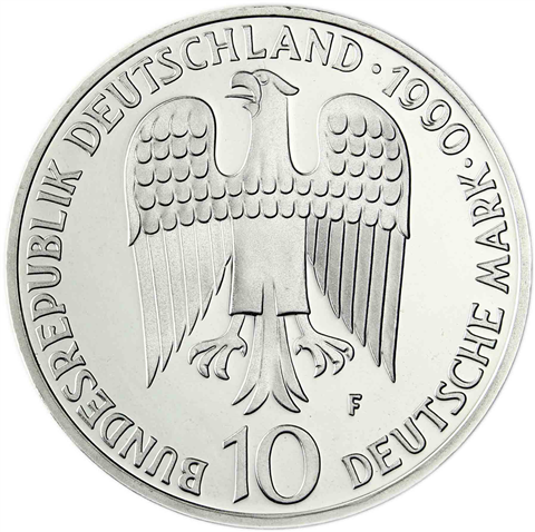 Deutschland 10 DM Silber 1990 Stgl. Kaiser Friedrich I. Barbarossa I