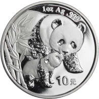 China-10 Yuan-2004-AGstgl-Panda-RS