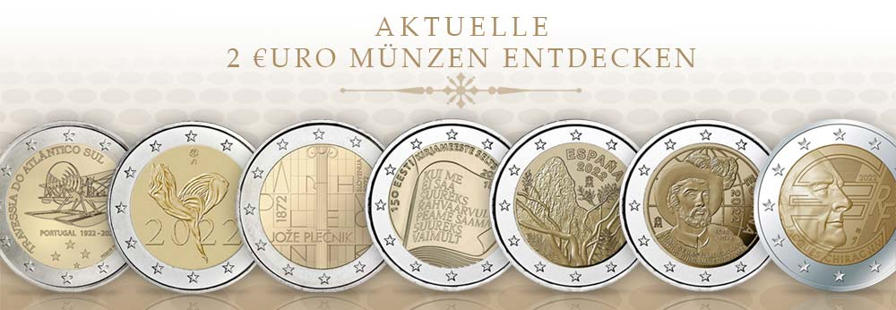 2 Euro Münzen aller Länder beim Marktführer für 2 Euro Gedenkmünzen