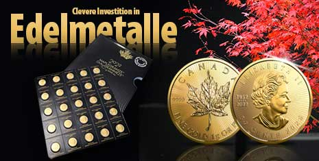 Maple Leaf 1 Gramm und Maplegram 25 kaufen