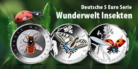 5 Euro Münzen Wunderwelt der Insekten