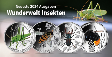 5 Euro Münzen "Wunderwelt der Insekten"